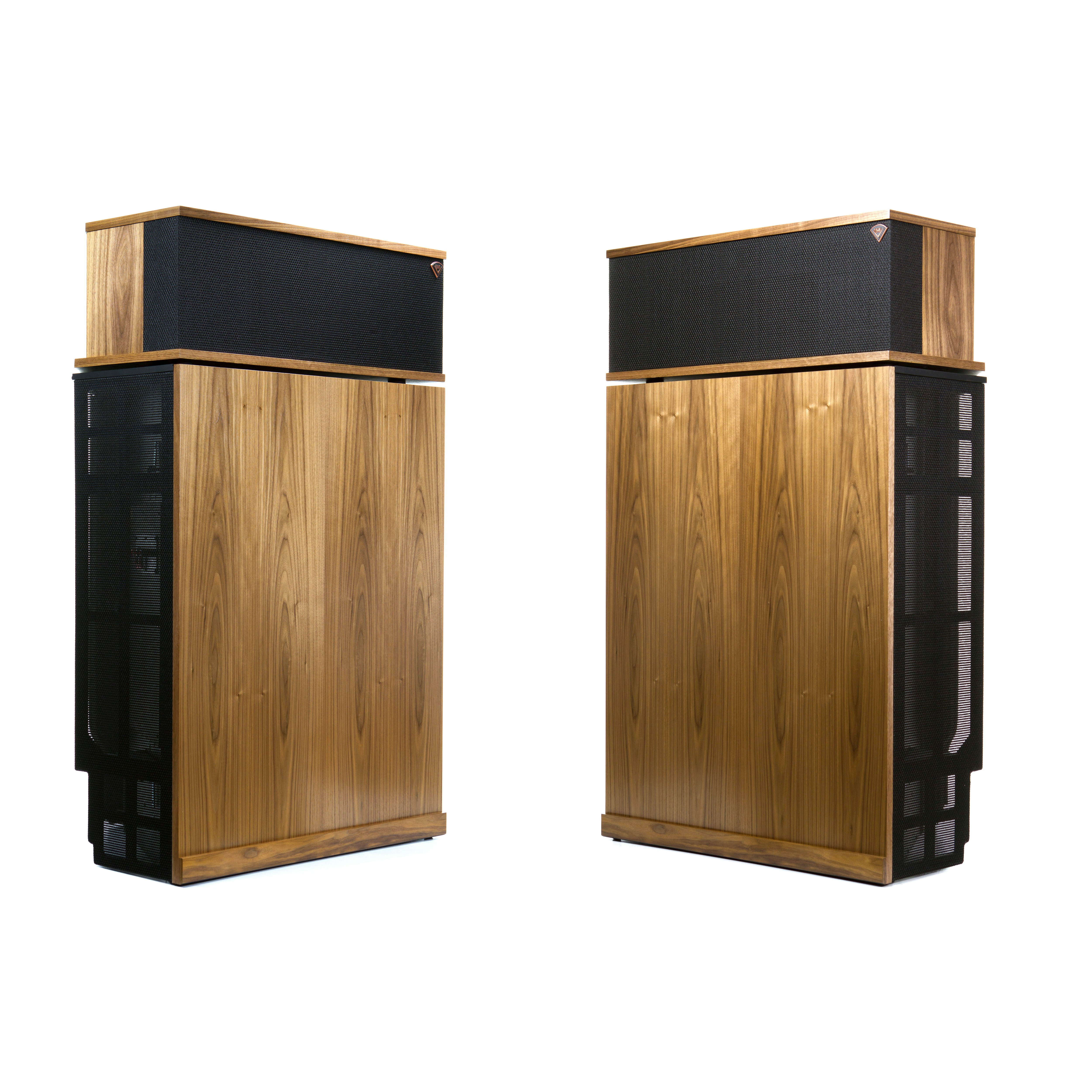 Two Klipschorn floorstanding speakers